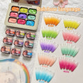 MORDDA 9pcs Rainbow Nail Polish Set - Mini 9-Grid Gel Nail Kit, High Saturation, Long-Lasting, No Alcohol, Gradient Effect, Salon Quality, Perfect Gift for Women