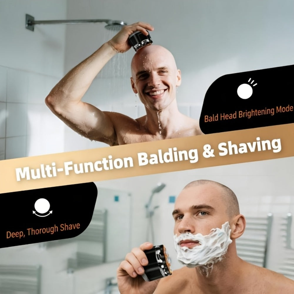 7D Men'S Electric Shaver, Bald Men'S Head Shaver, USB-C Charging Port, IPX5 Rated Waterproof, Full Body Washable 7D Floating Head Shaver, Bald Man'S Head Shaver, Comes With Magnetic Removable Blades, Perfect Ideal Gift For Him!