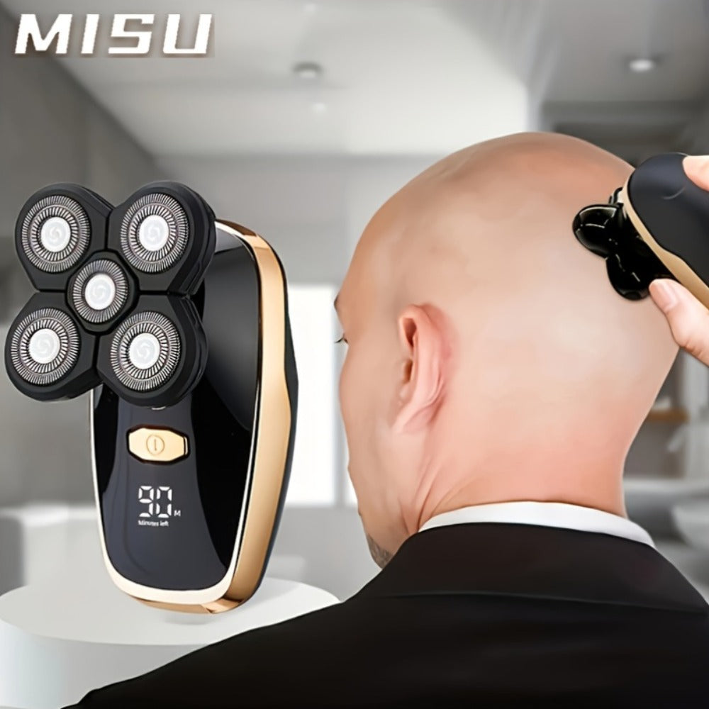 Men'S Electric Shaver | Detachable Rotary Shaving Head, LED Display, Rechargeable Grooming Kit, 5D/7D Multi-Head Options, Type-C Charging, Multi-Function Design for Home & Travel, Father'S Day Gift, Replacement Blade Head Sold Separately