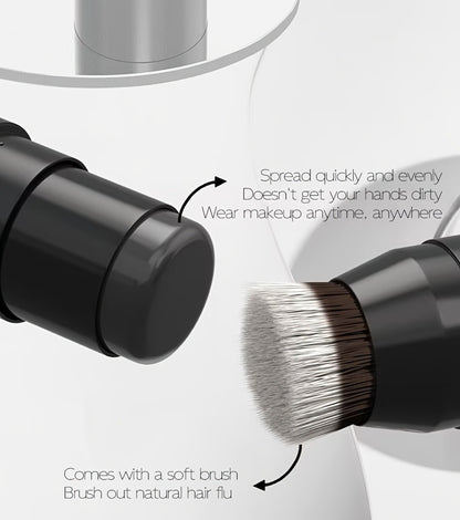 Hair Color Pen Root Touch-Up Stick with Brush | Waterproof Temporary Gray & White Hair Coverage | Plant Squalane Formula | Fast Seamless Application | 3 Shades