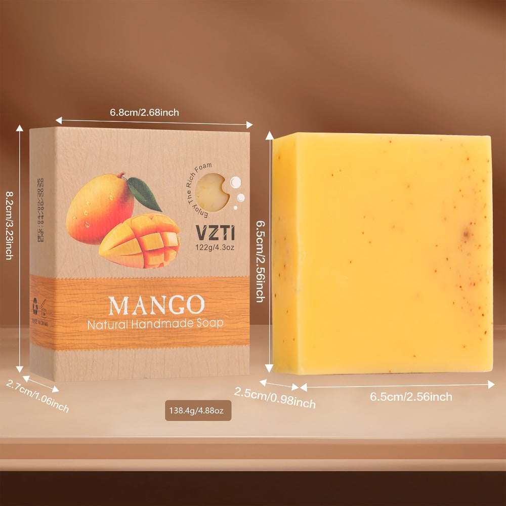 Natural Bar Soap Handmade 3pc & 6pc Set - Exfoliating Body Soap with Eucalyptus, Lavender, Mango & Shea Butter Essential Oils for Deep Cleansing, Moisturizing & Self Care | 122g Bath Soap Gift Set