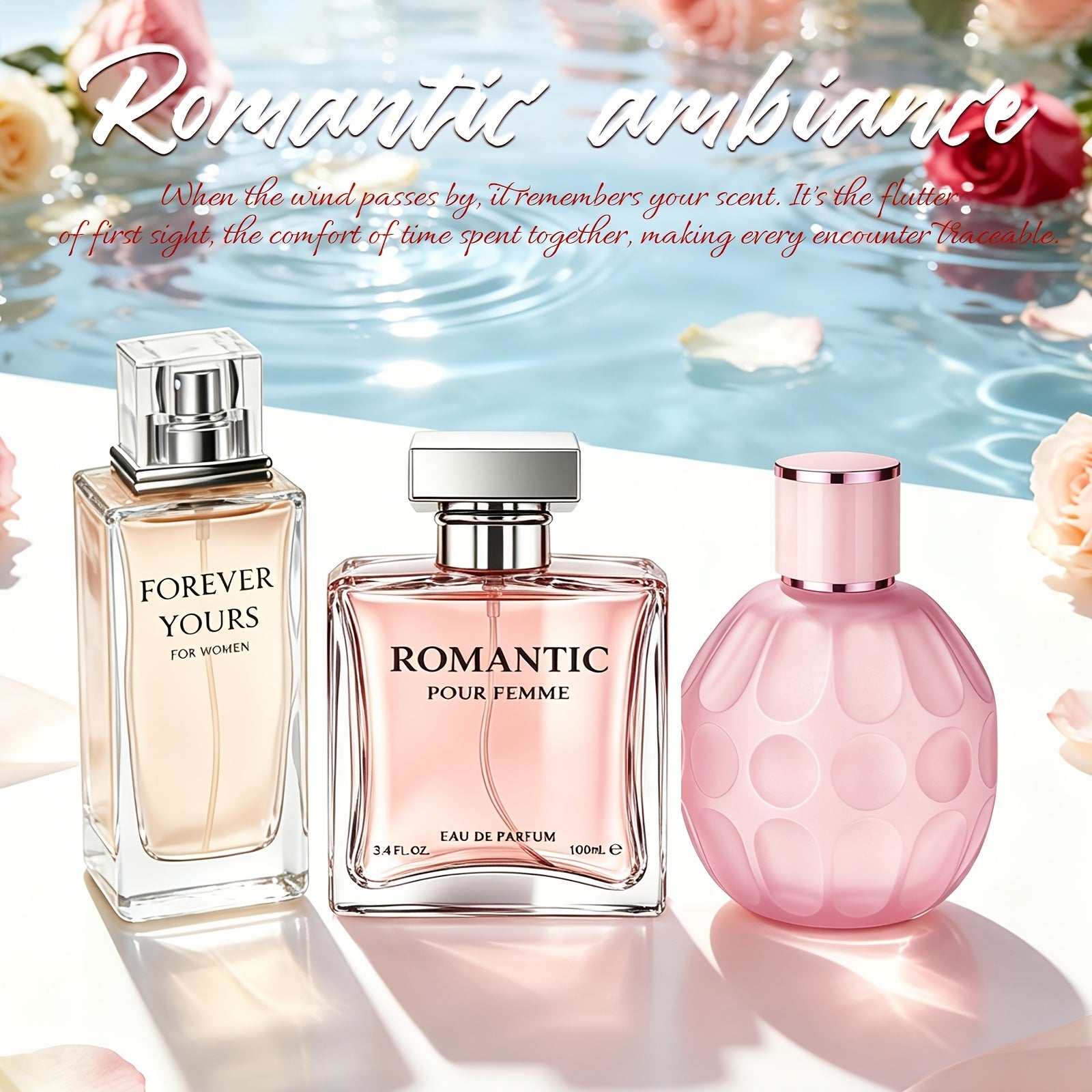 3PACK/10.1oz Women's Signature Fragrance Collection | Quince Lychee Musk, Pear Vanilla Sandalwood & Amber Berry Woods | Refined Perfume Trio for Her, Everyday Elegance, Versatile Scent Options