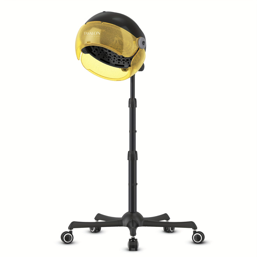 Ionic Hooded Hair Dryer, 1875W Professional Standing Hair Dryer Bonnet with 3 Temperature Settings, Height Adjustable Rolling Hair Dryer On Wheels, Sit Under Hair Dryer for Home & Salon