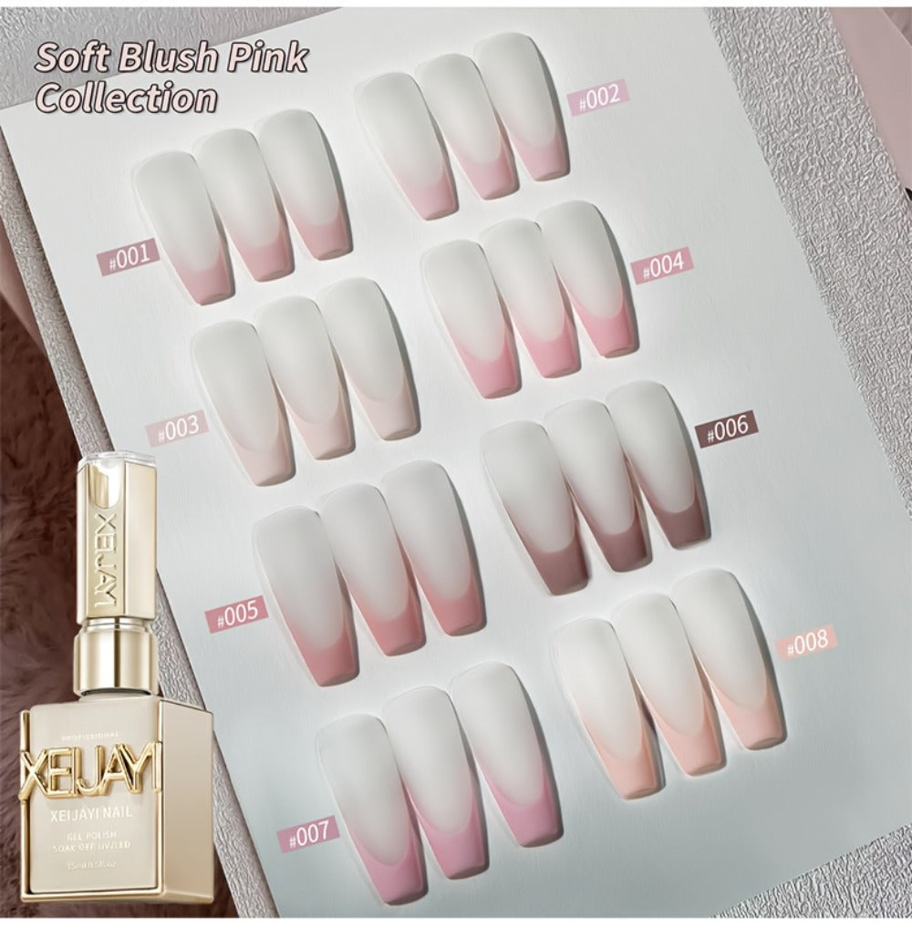 8pcs 0.51oz Gel Nail Polish Set Semi Permanent Gel Polish Kits All for Manicure Kit Soak Off LED Vernis Nail Art DIY Home Salon Gift for Women