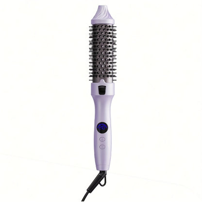 Thermal Air Brush 2-in-1 Straightener & Curler – Blowout Brush with Negative Ion Technology, Frizz-Free Temp Control, Lightweight Travel Hair Styling Tool for Women