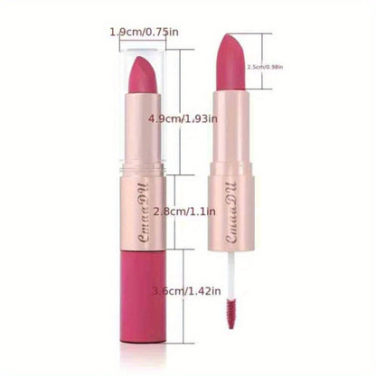 Matte Lipstick Set 4pcs - 2-in-1 Matte Lipstick & Lip Gloss Combo, Long-Lasting Comfortable Wear, Easy to Apply Velvety Lip Color, Perfect Valentine's Day Gift Set for Women