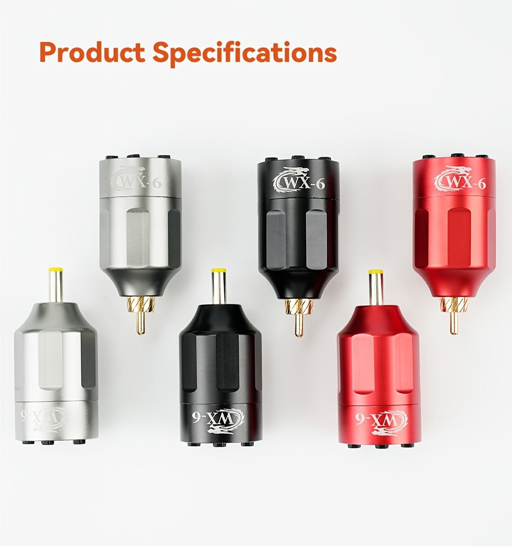 Tattoo Battery Wireless Power Supply, Portable Rechargeable Coreless Motor for Tattoo Pen, with LED Digital Display, RCA/DC Connector, Rotary Tattoo Machine Makeup Equipment