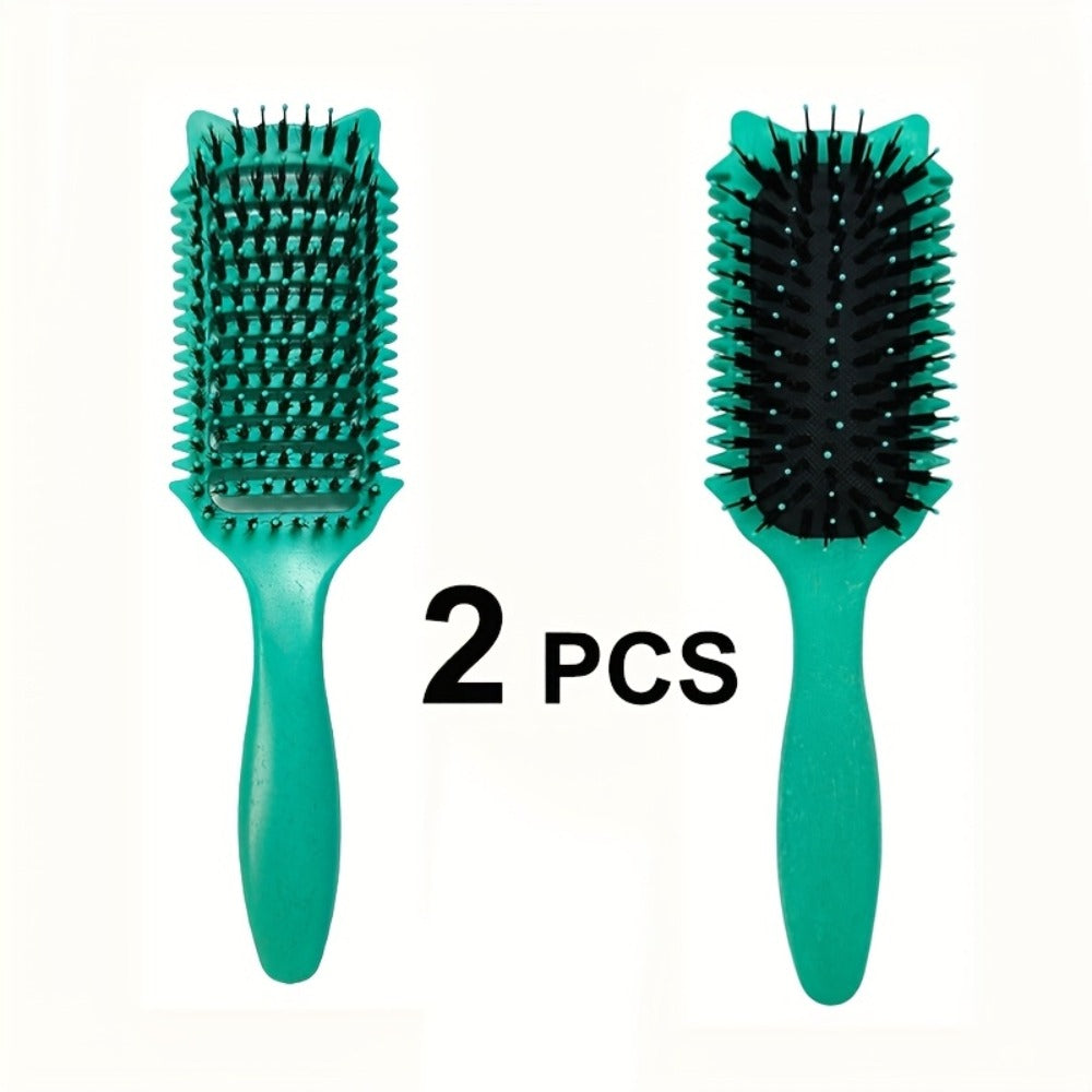 Detangling Brush for Curly Hair 1/2 Pcs – Flexible Bristles Reduce Breakage & Frizz, Gentle Scalp Massage, Wet & Dry Use, Wavy Coily Hair Care Tool