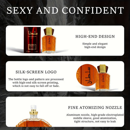 Oud Perfume for Men Arabian Dubai Fragrance Oil Long Lasting Sophisticated Scent Musk Amber Sandalwood 50ml Cologne Spray Gift for Him Husband Boyfriend Birthday Valentine