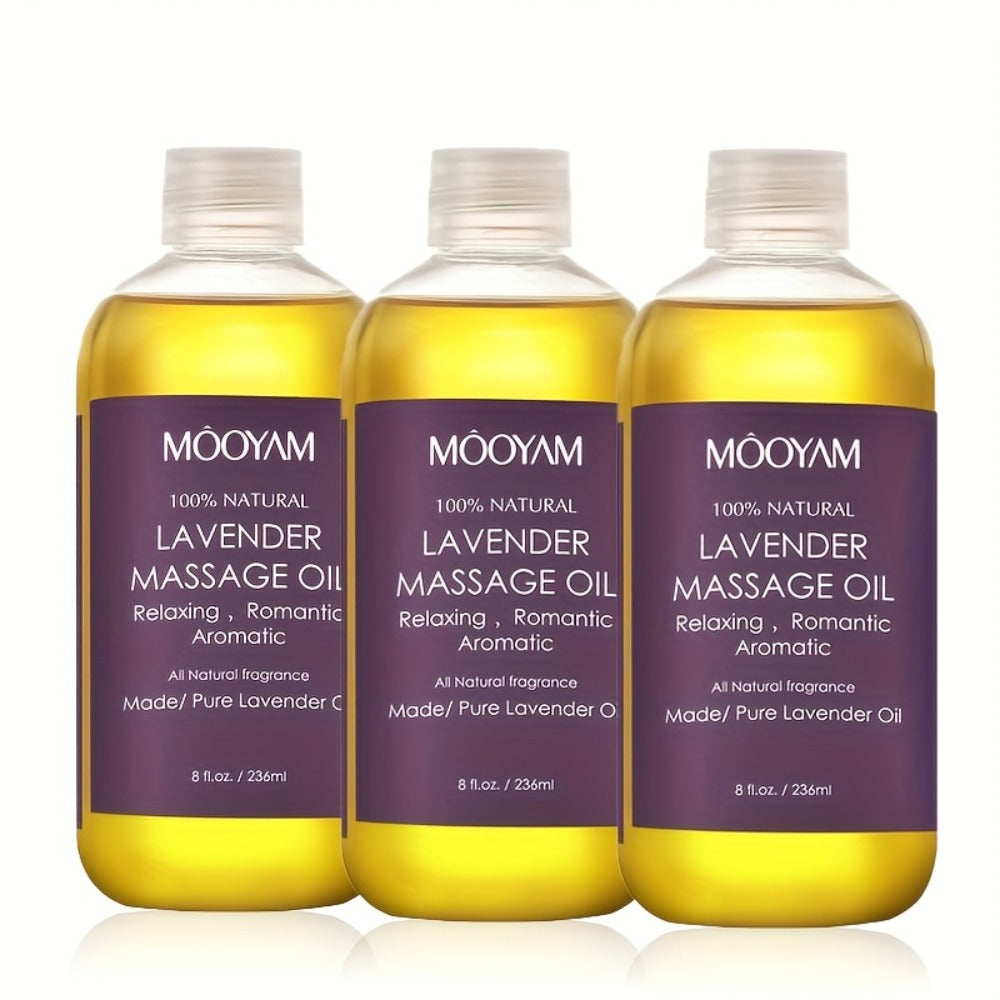 1/2/3pcs Lavender Massage Oil with Nut Oil, Grapefruit and More and Nourishes Light Beige, Brightens Your Light Beige, Unisex Massage Oil