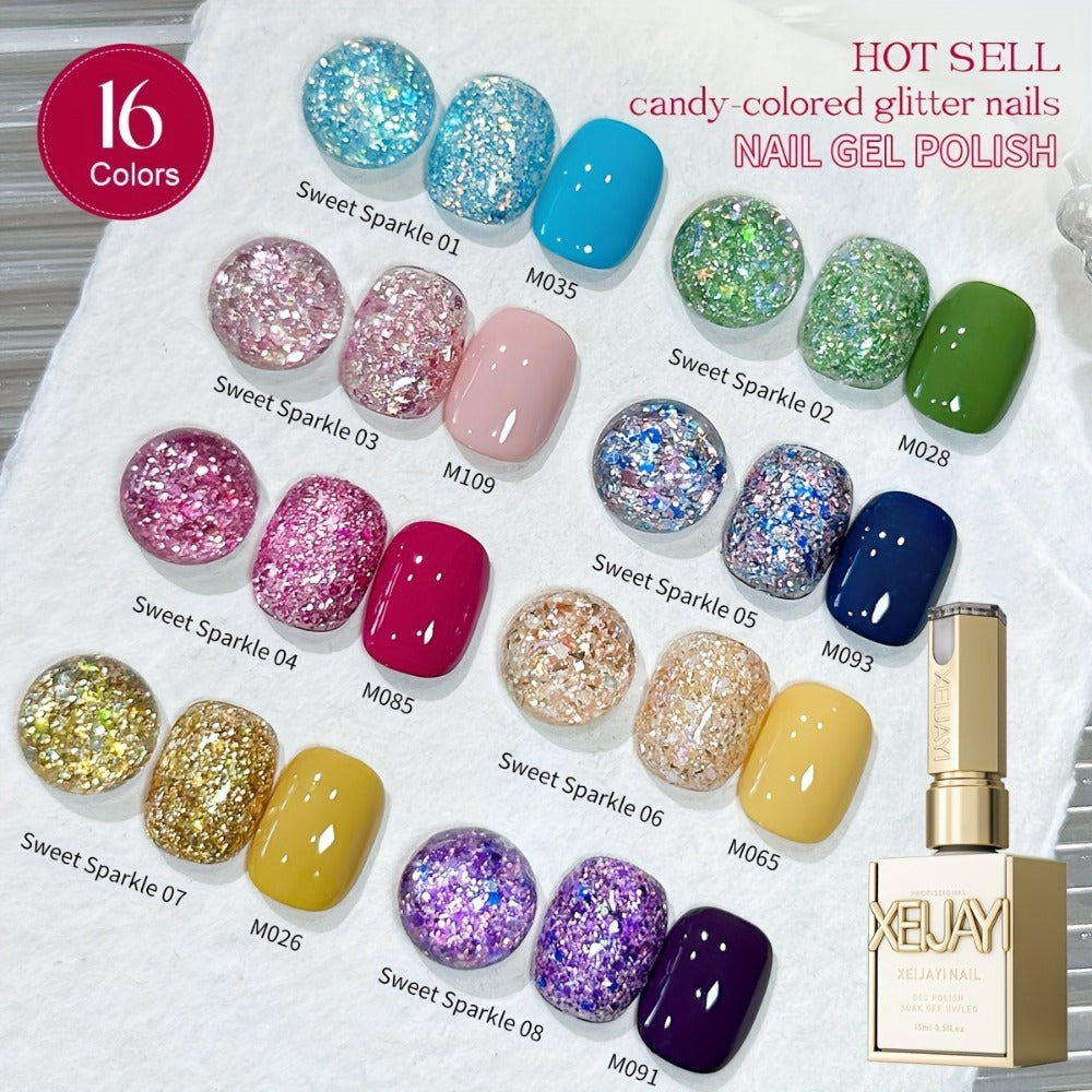 Glamorous Spring Nails Seasonal Nail Art 2Colors Set 0.51oz Nail Gel Polish Soaking LED Nail Gel Salon Female Nail Art Tools Four Seasons Fashion