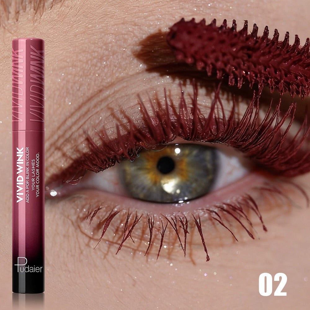 Waterproof Colored Mascara 5 Shades Smudge-Proof Clump-Free Long-Lasting Formula Vivid Eye Makeup for Stage Cosplay Everyday Wear Women