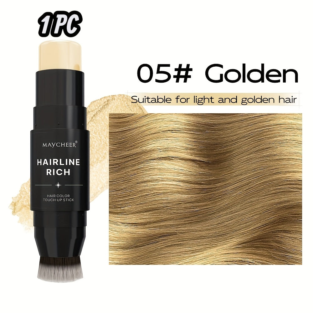 Hair Color Pen Root Touch-Up Stick with Brush | Waterproof Temporary Gray & White Hair Coverage | Plant Squalane Formula | Fast Seamless Application | 3 Shades