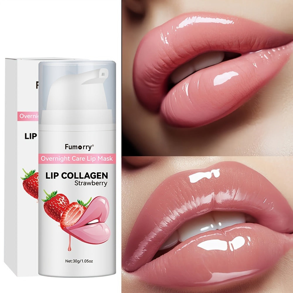 CollagenPlump Lip Mask - Moisturizes Night Care Revitalize Your Lips, Repairs, and Protects Dry, Cracked Lips - Large capacity 30g