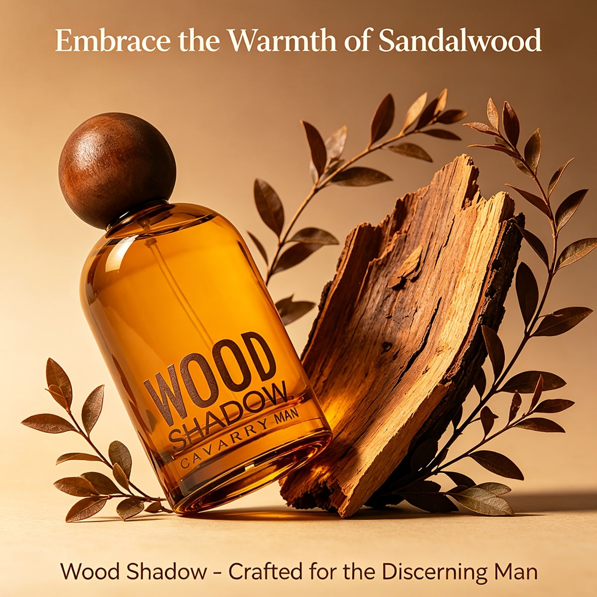 [Men's Wooden Perfume] Classic Men's Wooden Perfume, Designed By Professional Team Of Perfumers, Durable And Strong Sandalwood Fragrance, Suitable For Parties, Business, Fitness, Dating, Dinner - Men's Luxury Gift, Elegant Design, Party Perfume