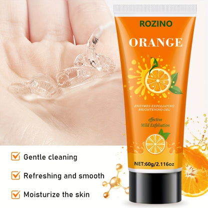 Orange Enzyme Cleansing Gel Aloe Vera Hyaluronic Acid Vitamin C Gentle Exfoliating Moisturizing Deep Pore Cleansing for Face Body 60g
