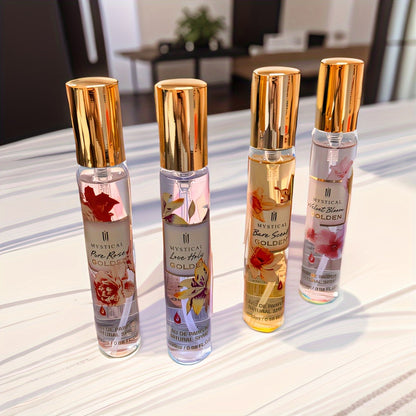 Perfume Gift Set for Women — 4 x 20ml Travel Spray | Floral & Fruity Unisex Fragrance Sampler Set for Daily Wear, Dating, Mother's Day & Birthday Gifting