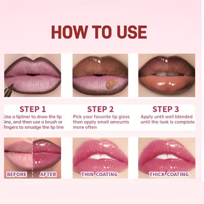 Lip Gloss and Lip Liner Set 13-Piece Matte Non-Stick Waterproof Long-Lasting Moisturizing Lip Glaze Combo Kit Beauty Gift for Women
