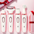 4In1 Women'S Electric Hair Remover Multifunctional Women'S Electric Shaver Trimmer Set Bikini Line Trimmer for Women USB Rechargeable for Eyebrows, Nose, Face Legs Hair Removal Portable Gentle Perfect Gift for Women