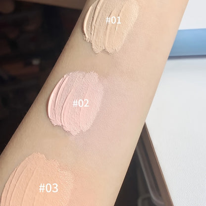 Concealer Pen Air Cushion Sponge Tip 3-Pack Herorange Thin Tip Cover Dark Circles Spots Tear Trough Brightening Moisturizing Contour Buildable Coverage Long-Lasting Natural Finish Makeup Set