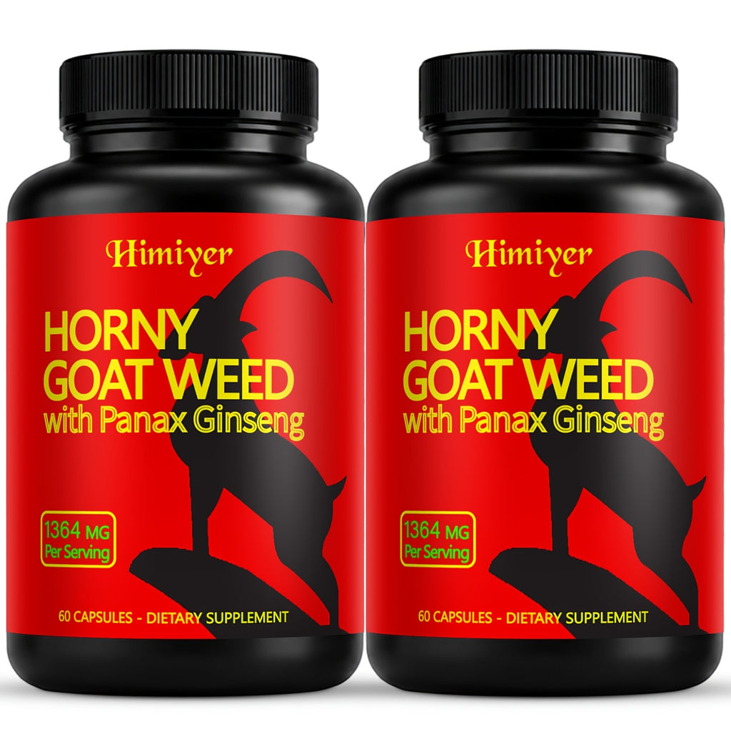 2 Packs Horny Goat Weed Complex, Horny Goat Weed Complex, Featuring Precious Ingredients Like Tongkat Ali And Ginseng, Awaken Vitality And Help You Show Confidence