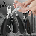 5 Thick Toenail Clippers, Senior Toenail Clippers, Thick Toenail Clippers, Large Opening Nail Clippers, Heavy Inward Growing Toenail Clippers, Diagonal Nail Clippers, Nail File, Big Toe Clippers For Men, Senior Women