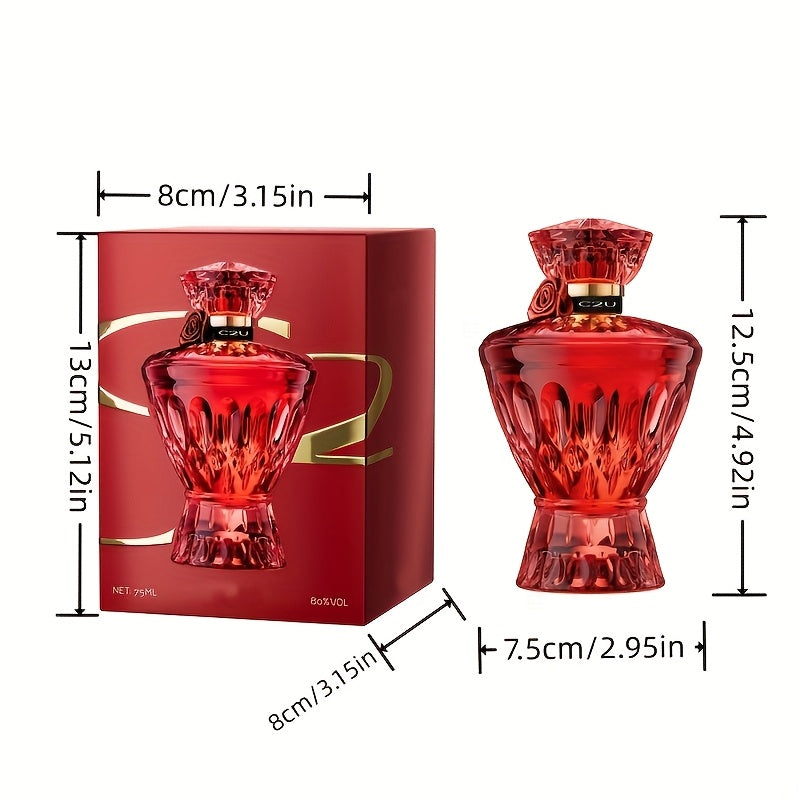Random 1pc Red Crystal Rose Women'S Perfume, Seductive Floral Woody Scent, Long Lasting Eau De Parfum For Daily Wear Dates Parties, Perfect Gift For Her, Ideal For Valentine'S Halloween Christmas New Year.