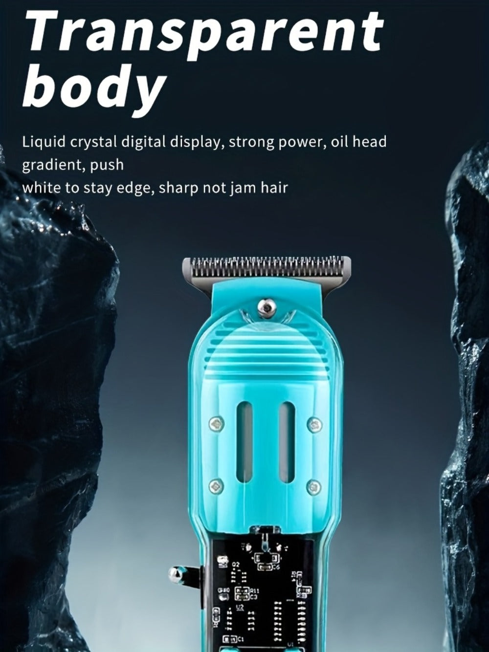Men' Cordless Hair Clipper & Beard Trimmer with LED Display - USB-C Charging, 4 Attachments Combs (Long Hair Trimmer, Barber-Grade Clipper) - Cordless Shaver Suitable for Home & Travel - Perfect Gift for Men