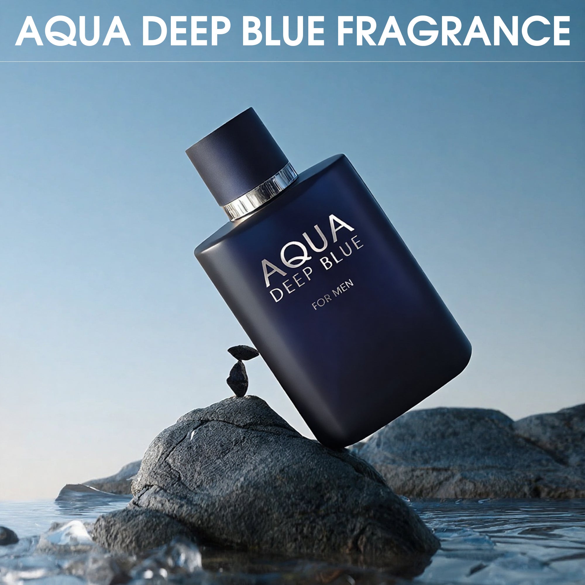 Aqua Deep Blue Cologne for Men Natural Spray Perfume Classic Scent Wonderful Father's Day Gift Eau De Toilette for Daily Use 3.4 Fluid Ounce