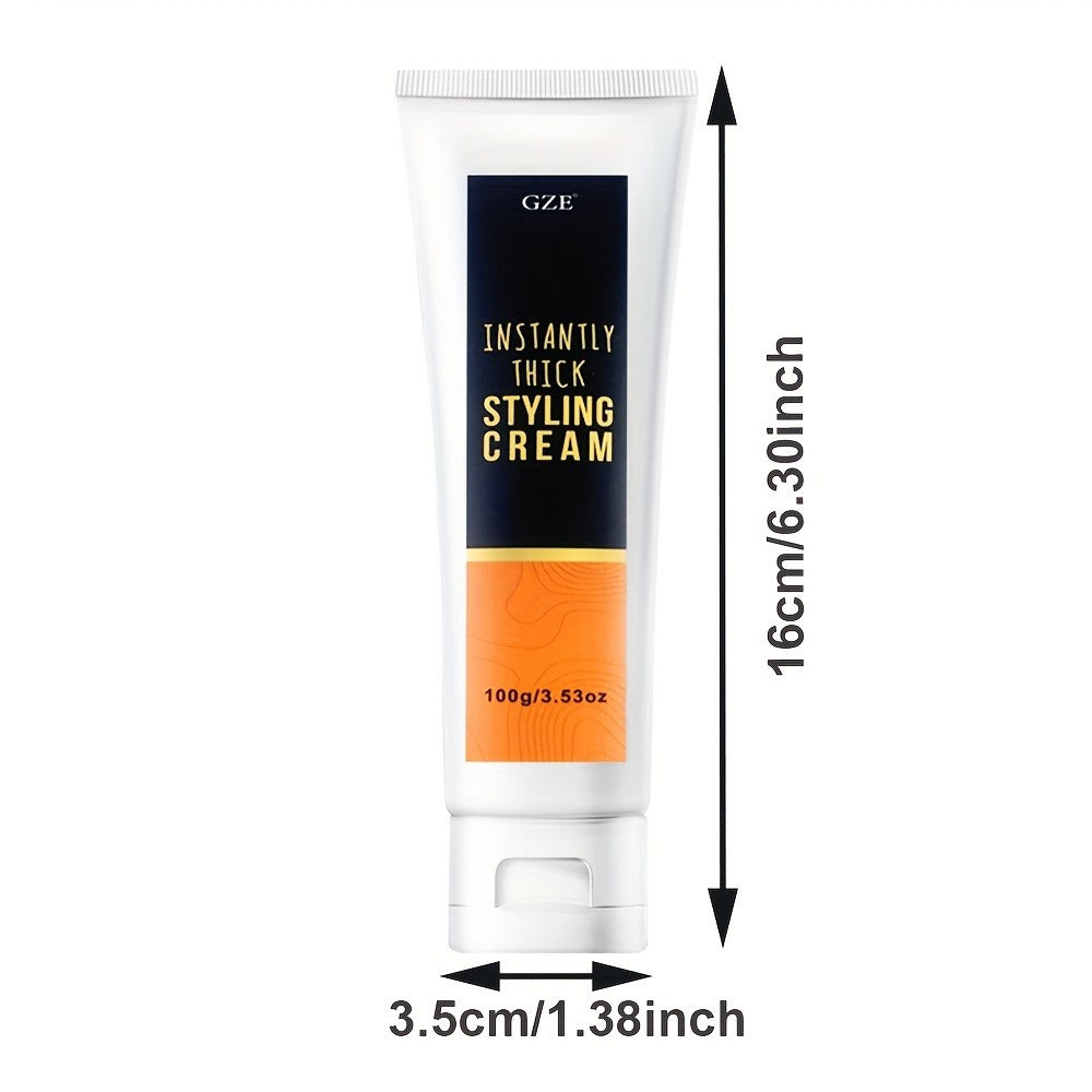 Hair Thickening Styling Cream Instantly Volumizes Texturizes Adds Body - Lightweight Formula for All Hair Types Volume Boost Styling Product for Men Women 100g
