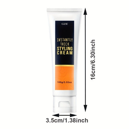 Hair Thickening Styling Cream Instantly Volumizes Texturizes Adds Body - Lightweight Formula for All Hair Types Volume Boost Styling Product for Men Women 100g