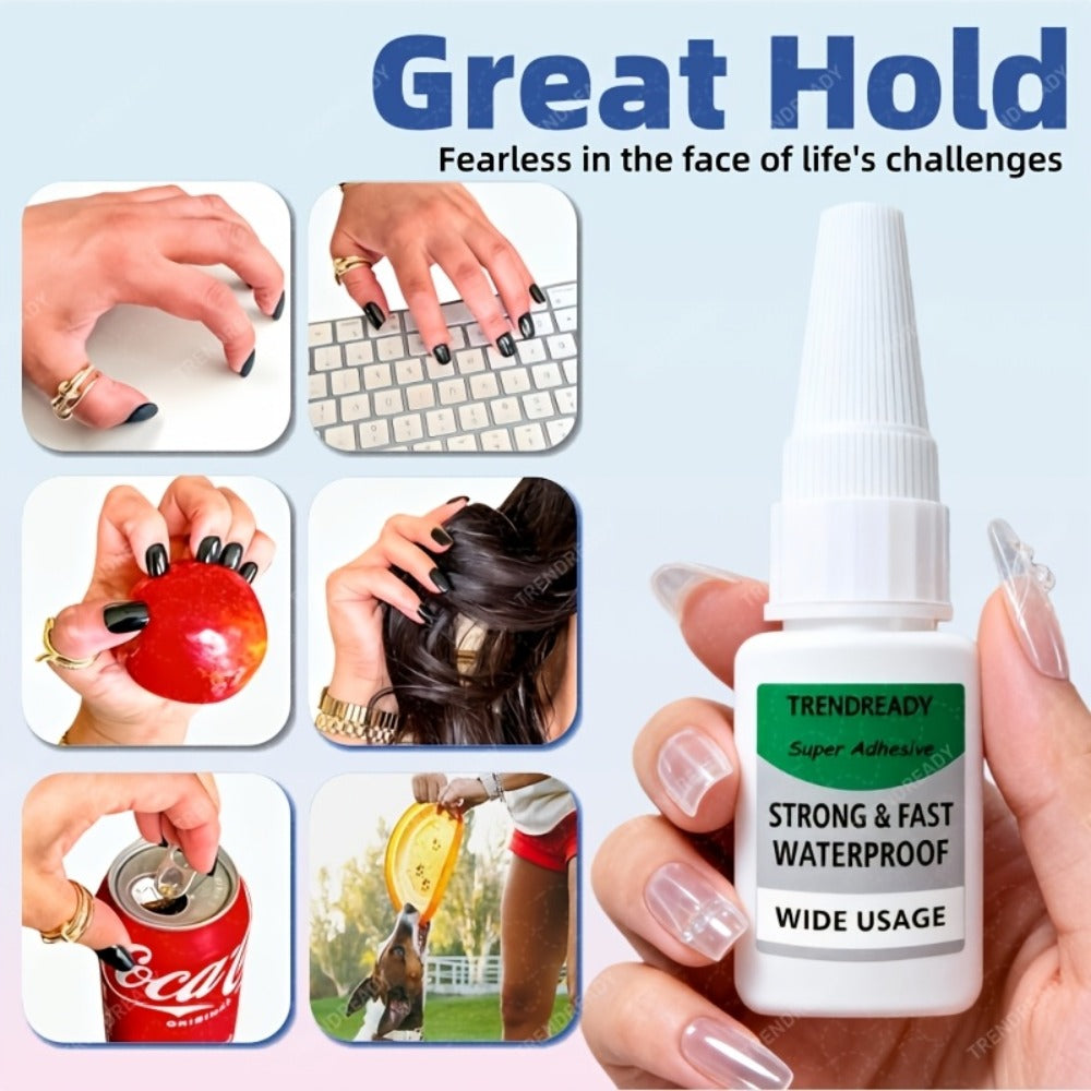 4pcs Fast Drying Super Nail Glue - Long Lasting 60+ Days, No Lamp Needed, Heavy Duty For Press On Nails, Fake Nails, Nails Art, Nail Supplies, Extra Hold, 20G/Bottle Large Capacity, Salon Nail Tools, Smooth Application, Durable Sealant, Christmas