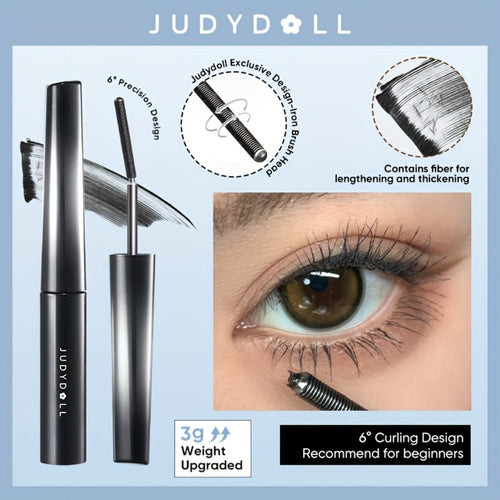 3D Curling Mascara — Volumizing, Waterproof & Smudge-Proof Eyelash Wand, Long-Lasting Nourishing Formula, Suitable for All Eye Types, Korean Makeup Style, Black & Brown, Curling & Precision Design