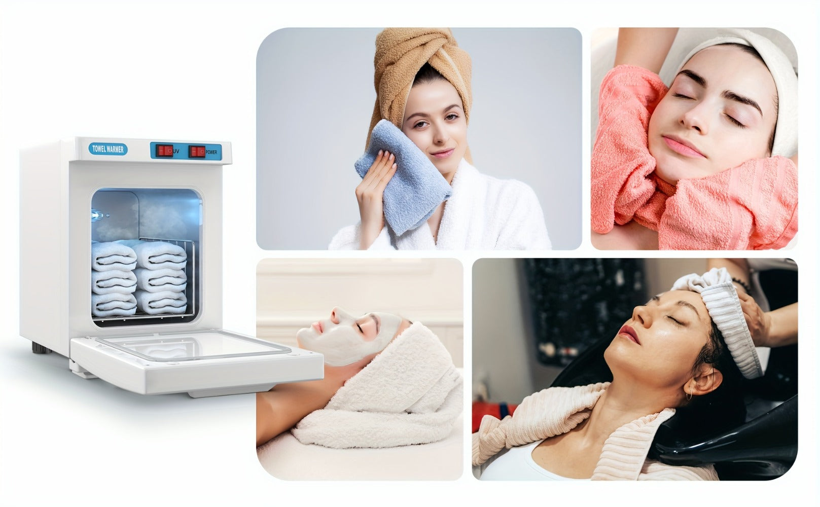 UV 1.32gal Hot Towel Warmer Freestanding Towel Warmer Cabinet, Professional Spa 2-in-1 Heater for Facials - Quick Heating Towel Cabinet for Salon, Barber, Esthetician, Gym, Home, Hotel