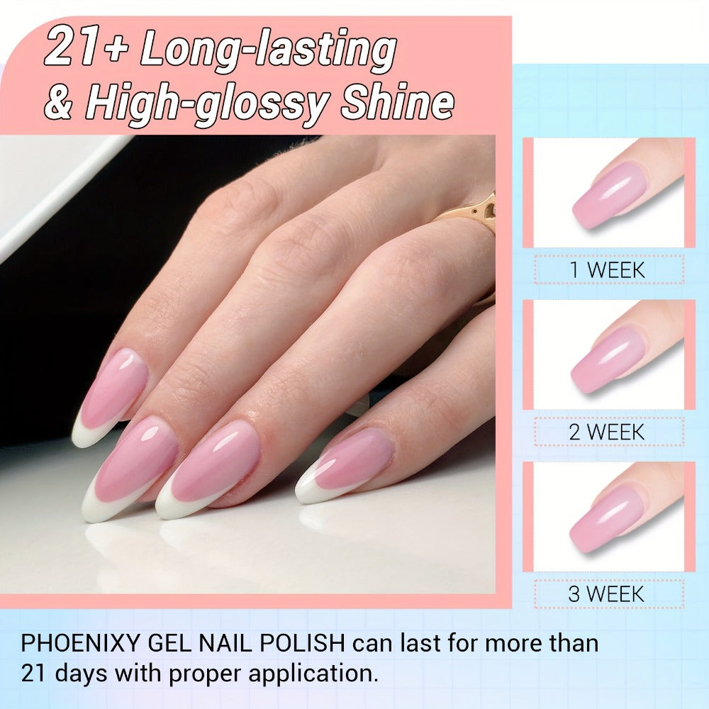 Gel Nail Polish Kit 40pcs - 36 Colors UV Gel Nail Set with Base Coat, Glossy & Matte Top Coat, Pink Blue Red Glitter Sequin Gel Polish for Home Manicure, Gifts for Women