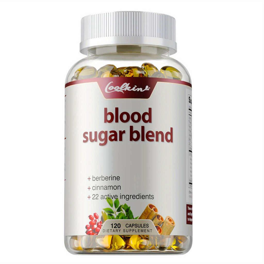 Blood Sugar Blend - with Berberine HCL, Cinnamon, Coq10, Turmeric, Alpha Lipoic Acid, Support Healthy Blood Sugar Levels - 120pcs