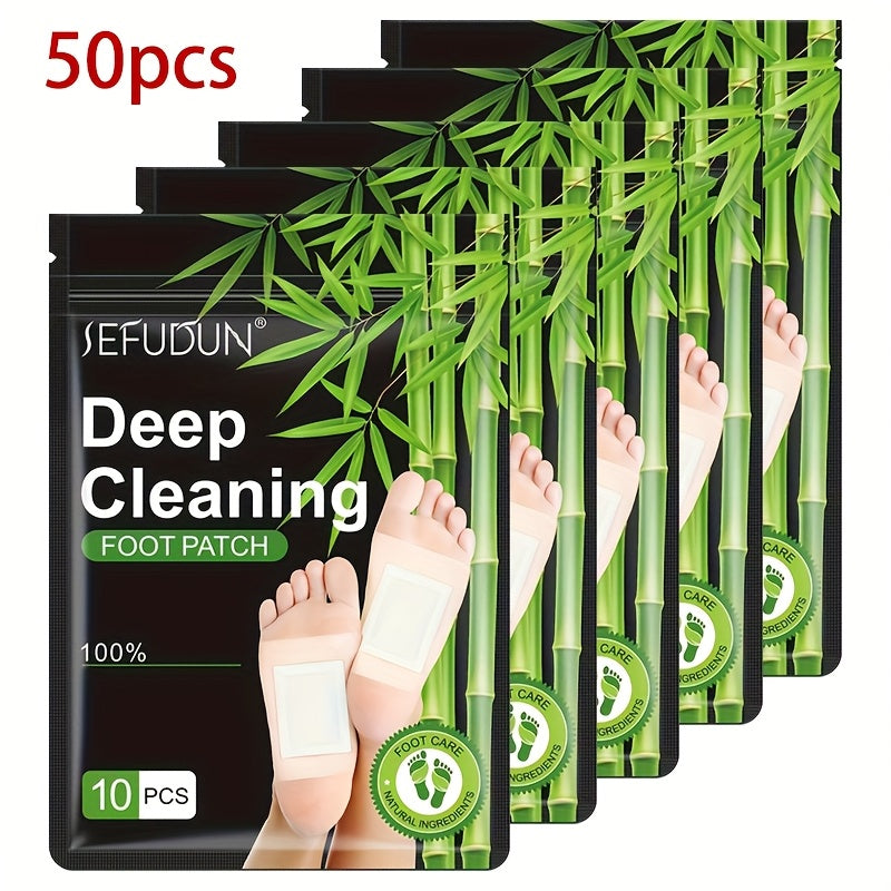 [Christmas Halloween Gifts] Sefudun 50/300pcs Deep Cleansing Foot Patches, Bamboo Charcoal And Ginger Powder Foot Pads, For Foot Care, Foot Patches, Deep Cleansing, Christmas And Halloween, Gifts For Parents, Ladies And Women, Festival Gifts