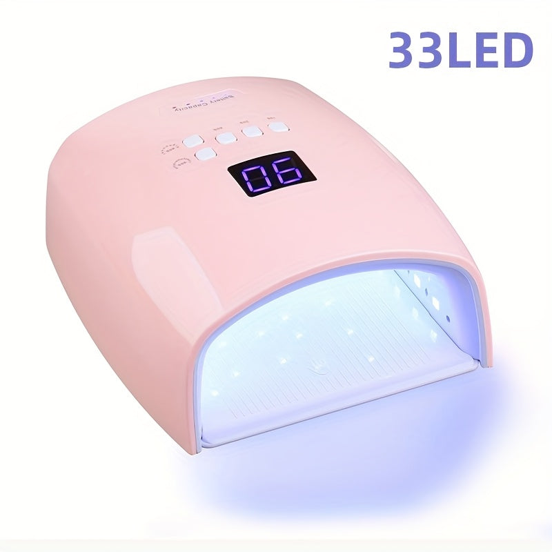 Rechargeable Nail Lamp 33LEDS Nail Dryer for All Gel Nail Polish with 4 Timer Settings Nail Art Manicure Tools