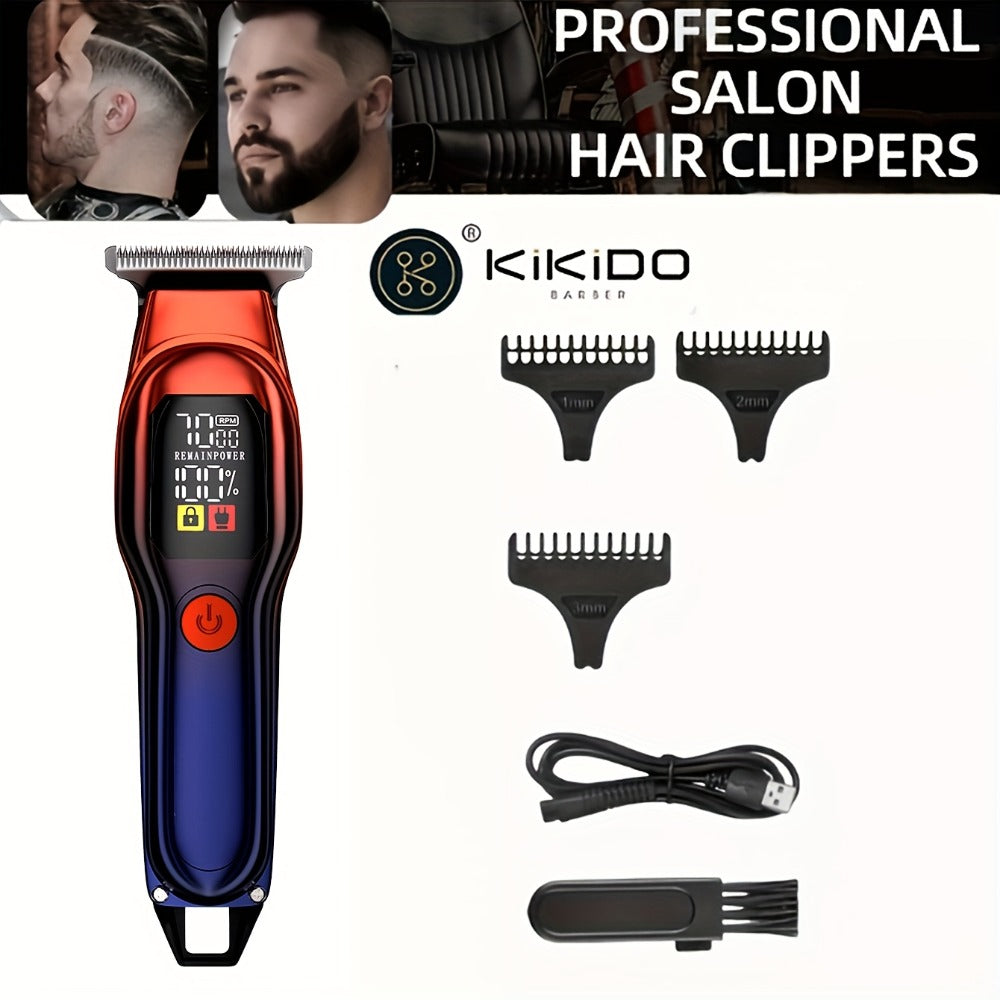 Electric Hair Clipper - Portable, USB Fast Charging, 2 LED Display Screen, Interchangeable Comb for Precise Grooming, Essential for Travel And Home Use, Rechargeable Hair Trimmer