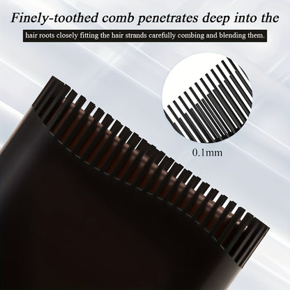 Hair & Beard Color Concealer Comb with Fine Teeth | Waterproof Gray Root Touch-Up & Mustache Coloring | 5 Colors | Precise Application 0.7oz | 2-Pack
