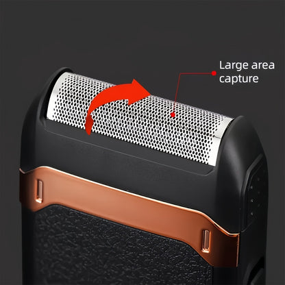 Electric Foil Shaver for Men USB Rechargeable Portable Razor with Built-In Sideburn Trimmer — Reciprocating Cordless Grooming Kit for Home & Travel, Close Shave for Sensitive Skin, Long Battery Life