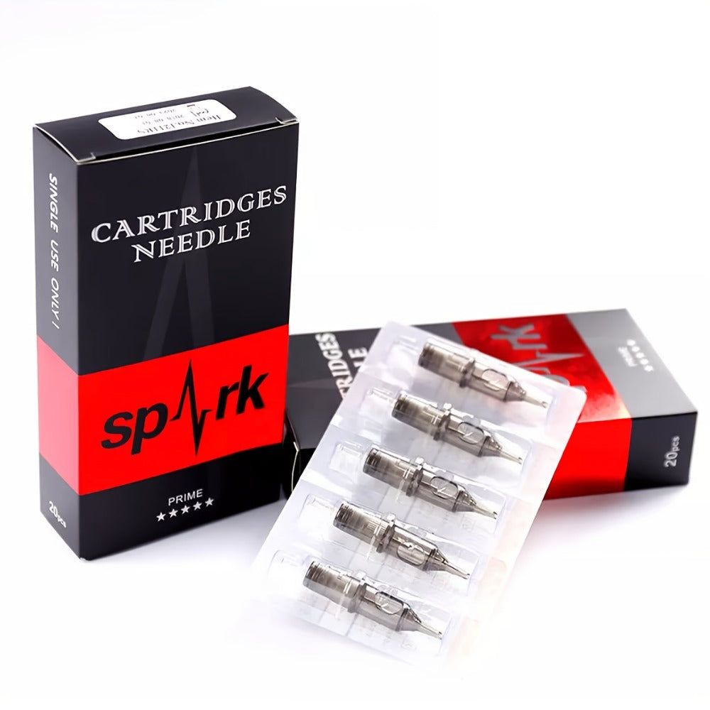 20pcs/box SPARK Tattoo Disposable Cartridge Needles, 12 Series Tattoo Needle For Tattoo Artists And Beginners Type: RS/RL/M1/CM