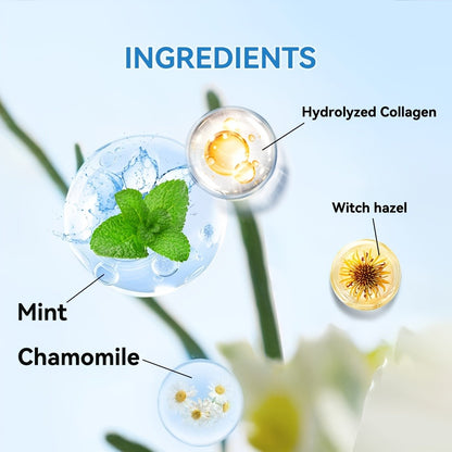 Cooling Body Cream with Mint Extract & Hydrolyzed Collagen - Hydrating Moisturizer for Dry Rough Skin Non-Greasy Lightweight Hypoallergenic Formula for All Skin Types Unisex