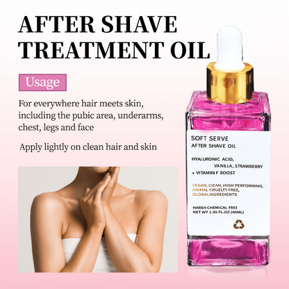 Beard & Mustache Oil 2pcs 1.35oz - Strawberry Vanilla After Shave Oil with Glycerin, Hypoallergenic Moisturizing Face & Body Oil for All Skin Types, Unisex
