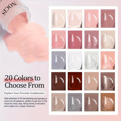 Dip Powder Nail Set 33Pcs Sparkling Glitter Colors with Activator Primer for French Manicure Professional Home Use Nail Gift Set for Women