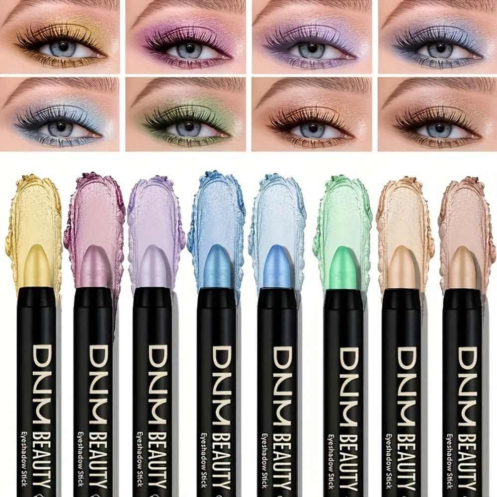 Eye Shadow Pen Set 8 & 16 Pcs – Shimmer Matte Eyeliner Gel Pen with Fluorescent Colors, Waterproof Eye Makeup Pencil for Holiday Party Looks, Great Gift for Women