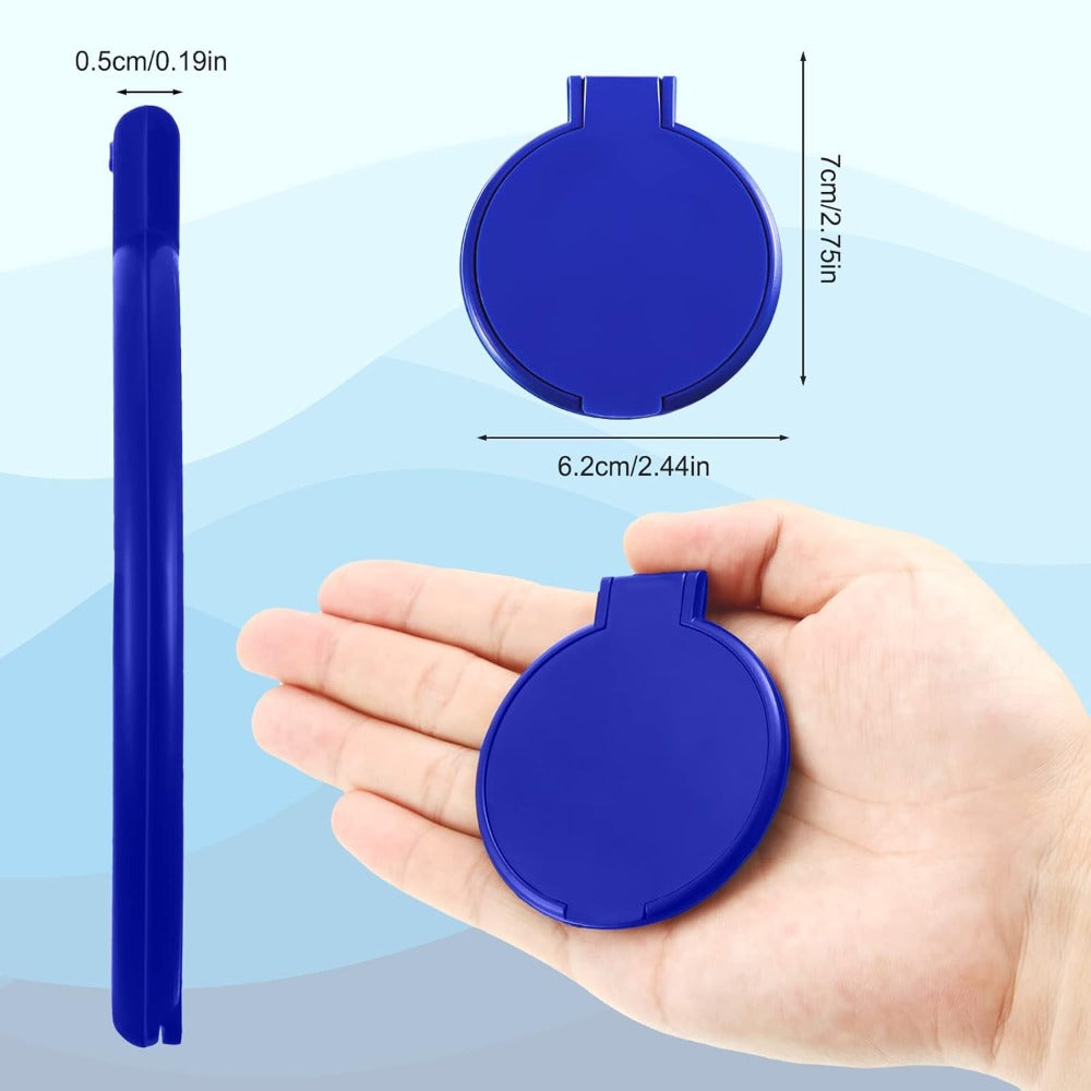 Portable Folding Makeup Mirror Set Bulk Pack - Compact Round Mini Mirrors for Purse, Foldable Stand Design, Durable Plastic & Glass, Travel Pocket Mirror for Women Daily Use Gift 10PCS 21PCS