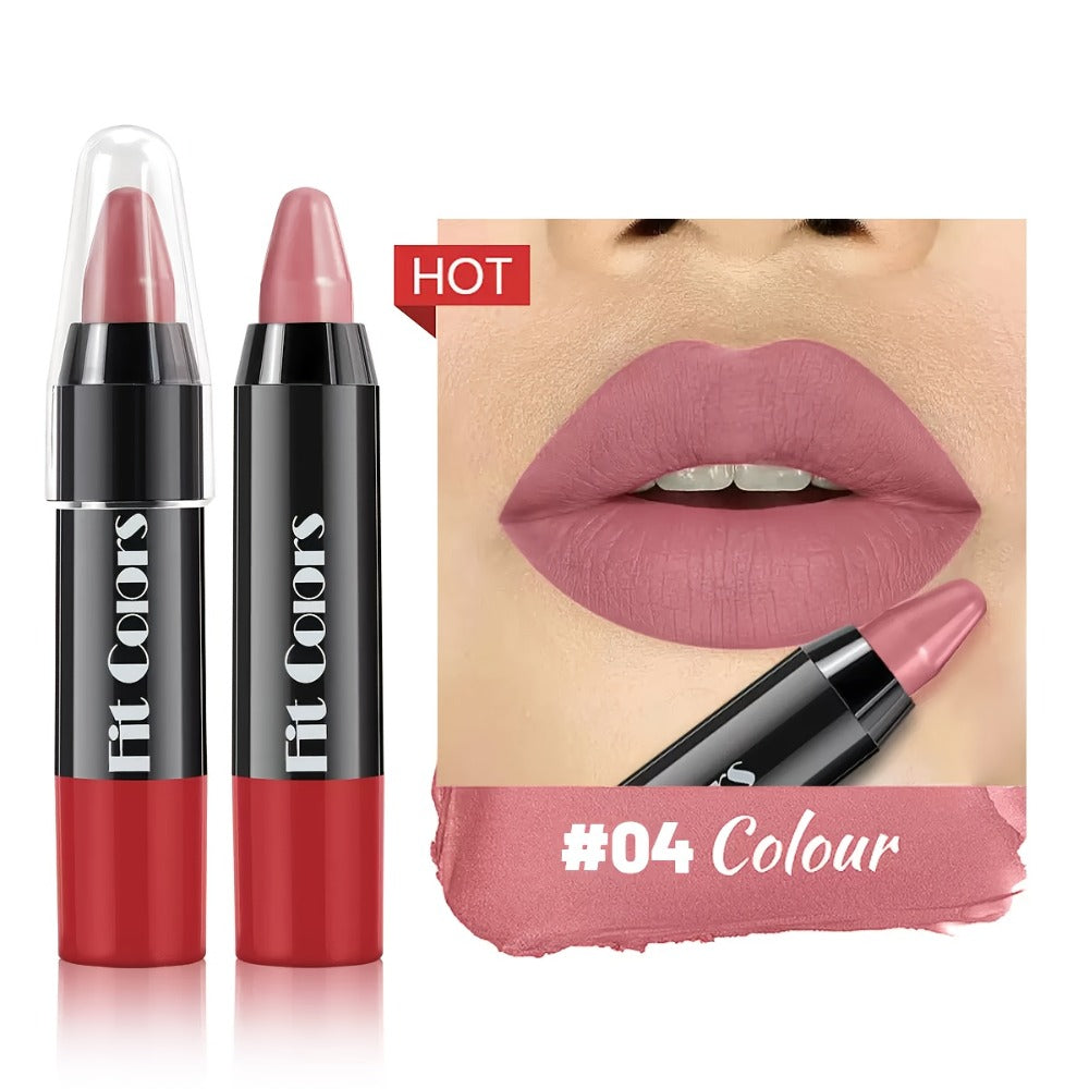 6pcs, Crayon Lipstick, Matte Lipstick, Easy Coloring Lipliner, Durable Easy Coloring Moisturizing Lipstick