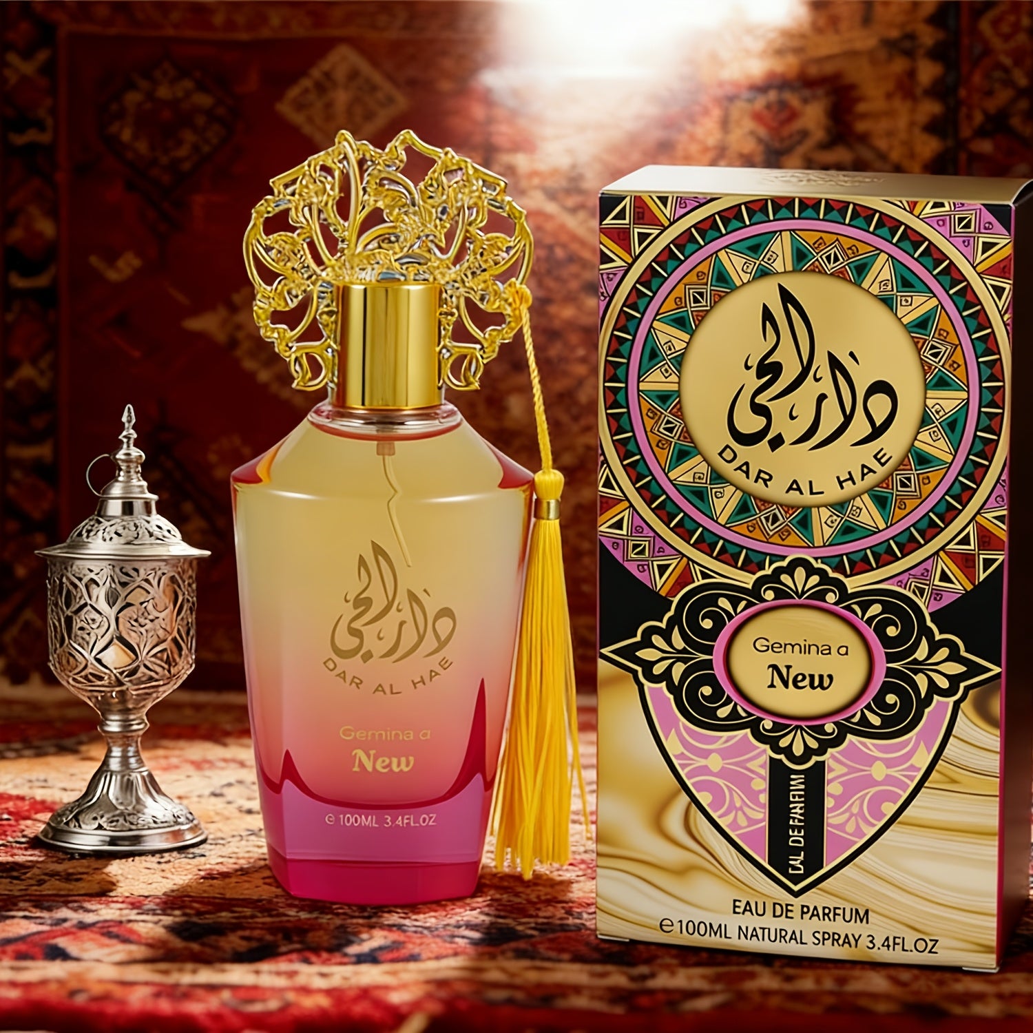 Middle Eastern Arabic Perfume - 3.4 Oz Arabic Women'S Eau De Cologne Spray - Long-lasting Arabic Fragrance, Luxurious Tassel Design - Ideal For Daily Wear, Parties, And Gifting - Christmas Gift, Romantic Gift, Anniversary Gift