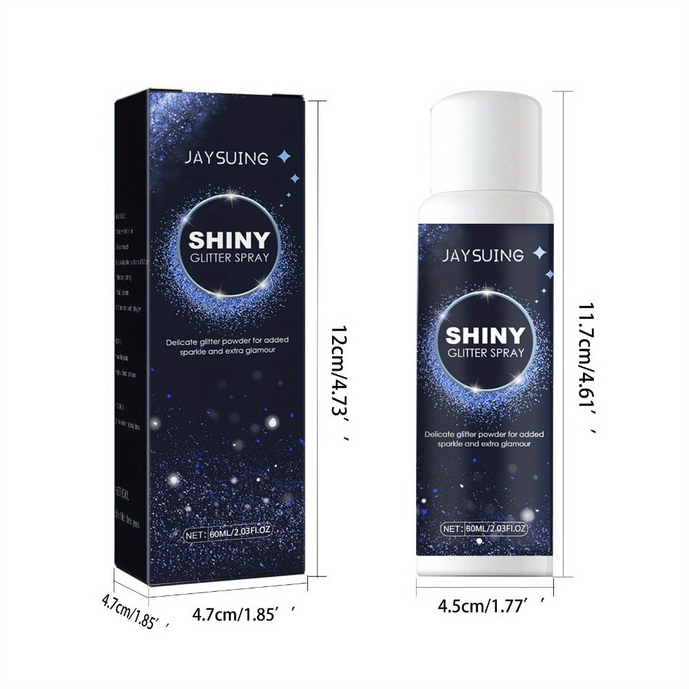 Brightening Glitter Spray Lasting Glitter Shimmer Glitter Waterproof Non-Smudgy Halloween Christmas party Nightclub Clothing Film collarbone Hair Highlighter Spray Powder